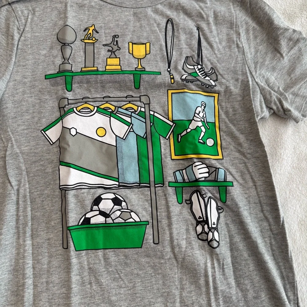 GAP boys Gray Short Sleeve Tees - cotton sports graphics